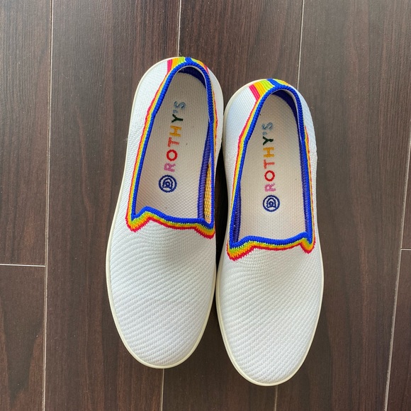 Rothy's Shoes - Rothy’s Rainbow Slip On Sneakers. US Size 8. Worn once, very good condition.